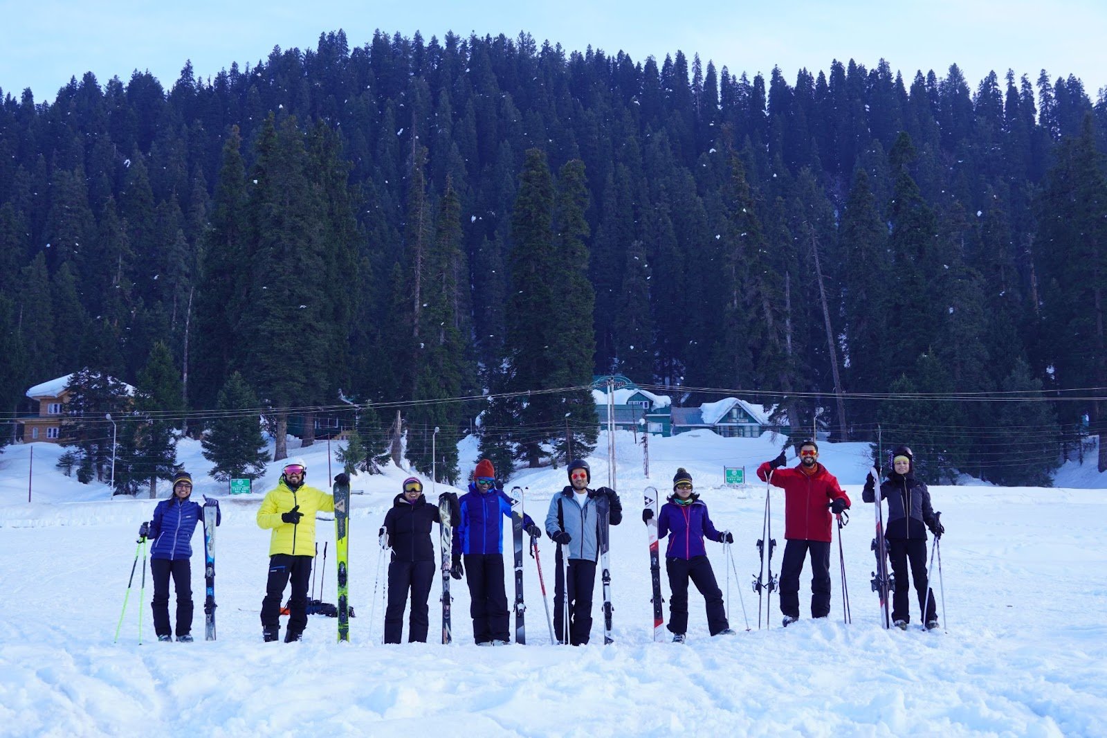 skiing in winter at Gulmarg Kashmir India